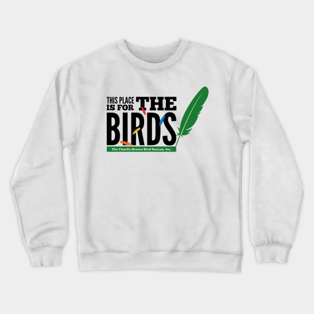 CB for the birds 2 - black type Crewneck Sweatshirt by Just Winging It Designs